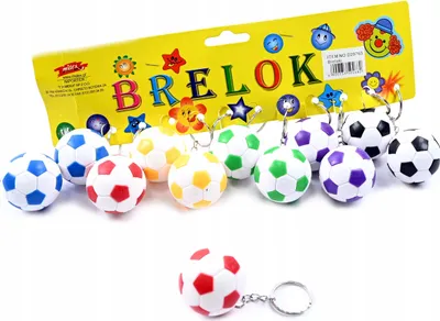 Zdjęcie produktu dla Brelok Do Kluczy Piłka Nożna Zestaw 12Szt