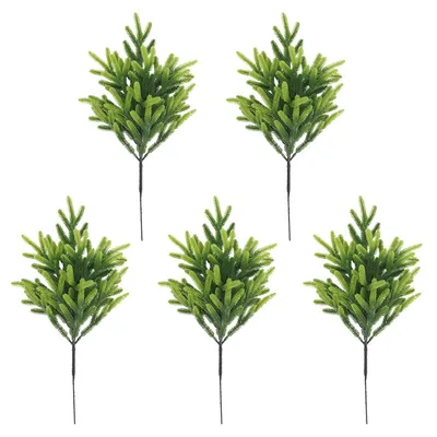 Produktbild von Künstliche Kiefernzweige, realistische Norfolk-Kiefernzweige, künstliches Grün, Kiefernnadeln, Zweige für DIY-Weihnachtskränze, Vasen, Dekoration für drinnen und draußen