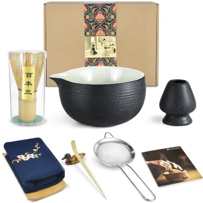 Produktbild von Matcha-Set für die japanische Teezeremonie, komplett mit Zubehör