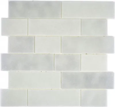 Produktbild von Mosaikfliese Transluzent weiß Mauerverbund Bianco BAD WC Küche WANDMOS68-0139L_f | 10 Mosaikmatten