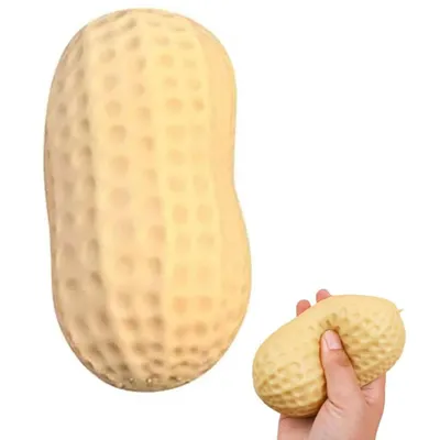 Produktbild von Minicee 2er Set Erdnuss-Squishy – Stressabbau-Spielzeug aus TPR, Tressball & Fidget Toy für Kinder & Erwachsene