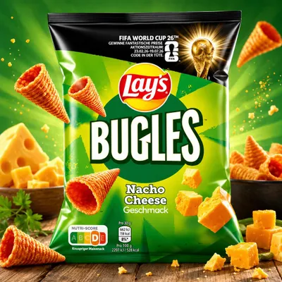 Immagine prodotto di Lay's Bugles, gusto formaggio nachos, 75g