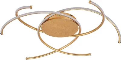 Produktbild von Lindby LED-Deckenleuchte Yareli, gold, Metall, Ø 70cm