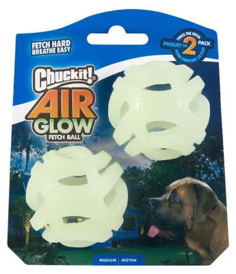 Produktbild von Chuckit Max glow air fetch ball M 2pk
