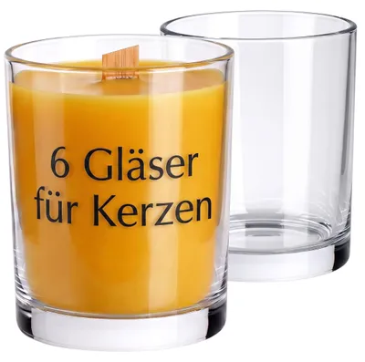 Productafbeelding van Glasmark KROSNO 1992 - Set van 6 kaarsglazen. Glazen voor het maken van kaarsen