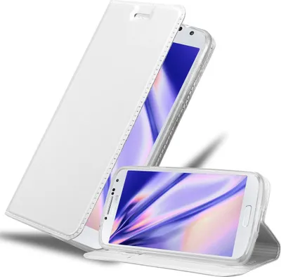 Image de Cadorabo Housse pour Samsung Galaxy S4 Housse de protection en argent Cover Etui Book Case Booklet