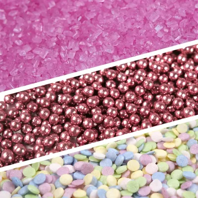 Produktbild von Streuselheld 3er Set Knallbonbon 120g Feine Zuckerperlen für Torten, Muffins & Gebäckdekoration