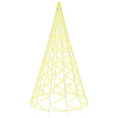 Immagine prodotto di Albero di Natale Pennone Bianco Caldo 3000 LED 800 cm