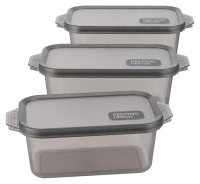 3 Vorratsdosen, luftdicht, 600 ml, mikrowellen- & spülmaschinengeeignet