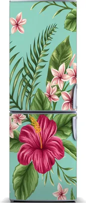 Produktbild von Tulup Kühlschrankdekoration - Magnetmatte - 60 cm x 180 cm - Magnet auf dem Kühlschrank - Hawaii-Blumen