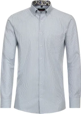 Produktbild von REDMOND Herren Businesshemd Langarm Button-Down Modern-Fit Twill Hellblau L