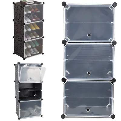 Produktbild von Verk 01507 Modulares Schuhregal, 6 Regale - schwarz