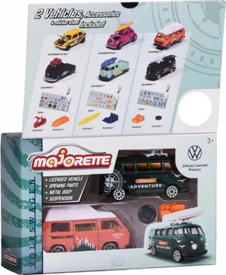 Produktbild von Majorette 212055006Q02 VW The Originals 2 Pieces Set Adventure