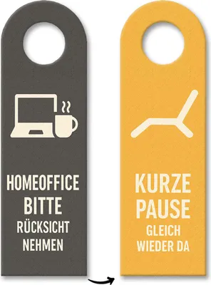 Produktbild von Homeoffice Bitte rücksicht nehmen Türhänger fürs Büro