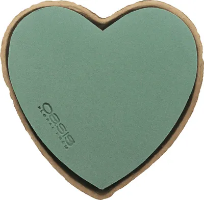 Produktbild von 2 Stück OASIS® BIOLIT® Herz, 25,5 x 28 x 4 cm – Frischblumen-Steckschaum