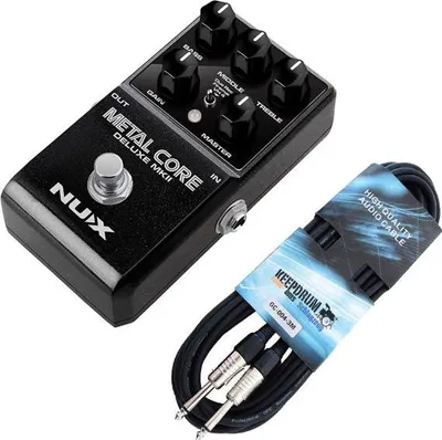 Produktbild von Nux Effektgerät Metal Core Deluxe MKII Preamp Pedal mit Kabel