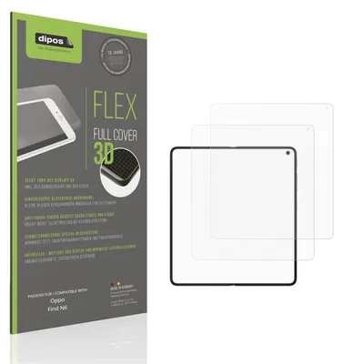 Obrázek produktu pro 2x Ochranná fólie s plným pokrytím, matná, pro telefon Oppo Find N6, pancéřová fólie, odolná proti nárazům
