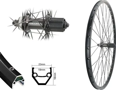 Produktbild von Hinterrad 28" / 29" Zoll Disc Shimano Deore schwarz Centerlock 8,-9,-10 fach 19-622 28