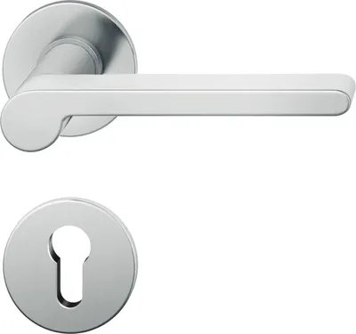 Produktbild von FSB Türbeschlag 10 1021 | Türgriff auf Flachrosette PZ, 38-42 | Edelstahl