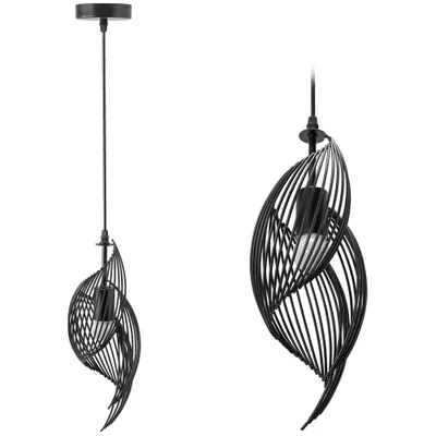 Produktbild von tooLight Pendellampe App977-1Cp Modern Loft Schwarz 1-Lichtquelle E27 13X13X40-105Cm Einstellbar