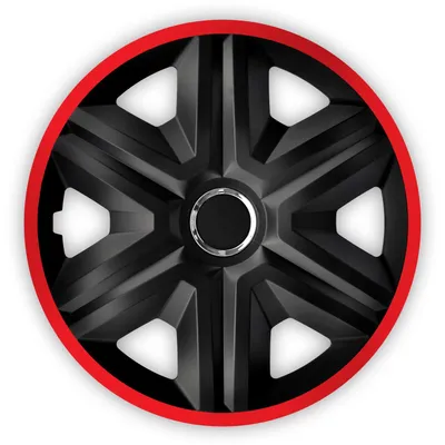 Productafbeelding van Wieldoppen rood 14 inch set van 4