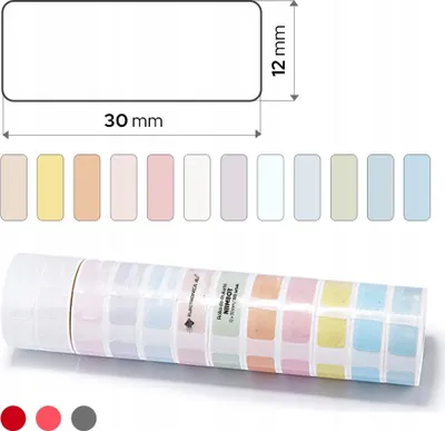 Immagine prodotto di Etichette autoadesive termiche Niimbot D11 D110 D101 H1S 12x30 12 rotoli