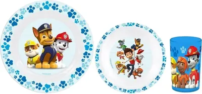 Produktbild von p:os Detská sada riadu Paw Patrol Melamín, viacfarebná, 3 kusy (náhodný model, 1 sada)