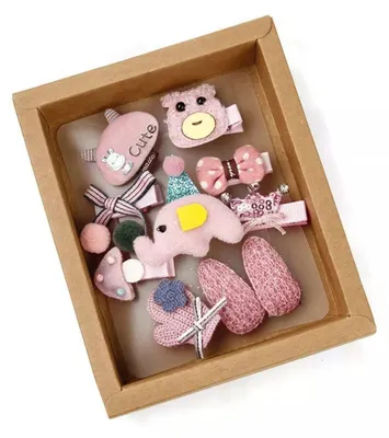 Image de Lot de 10 barrettes en tissu pour filles