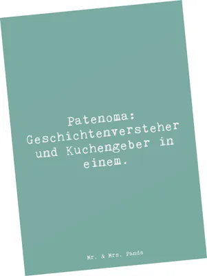 Produktbild von Mr. & Mrs. Panda Postkarte Spruch Patenoma - Meeresbrise - Geschenk, Großmutter, Geschichten, Patenschaft, Familienbindung, Ansichtskarten, bildkarte, Handarbeit, Liebe