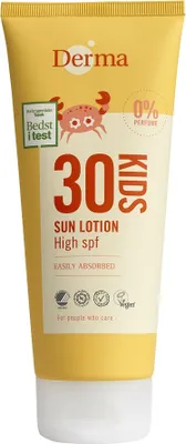 Obrázek produktu pro DERMA Opalovací mléko pro děti a kojence SPF 30 Nemastný voděodolný opalovací krém na obličej a tělo Bez vůně Hypoalergenní opalovací mléko pro citlivou pokožku UVA-UVB ochrana proti slunci 200ml