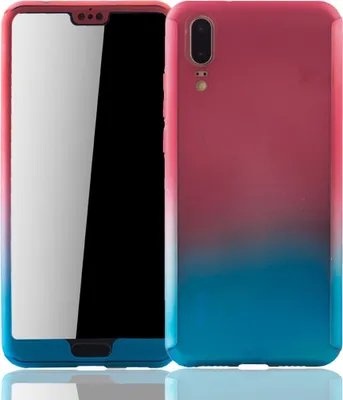 Produktbild von Handyhülle Schutzhülle für Huawei P20 Full Case Cover Displayschutz 360 Blau