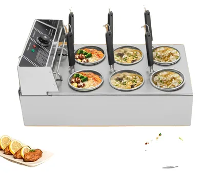 Produktbild von Nudelkocher, 20L Kapazität, 3200W Leistung, 220V Spannung, 6 Kochlöcher, Temperaturbereich 60-200°C