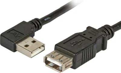 Produktbild von Microconnect USBAAF2ABLACK, 1,5 m, USB A, USB A, USB 2.0, Schwarz