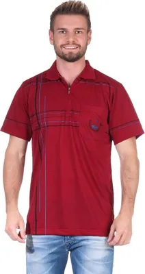 Immagine prodotto di Maglietta Poloshirt Herren Polo-Hemd Kurzarm, Rot L