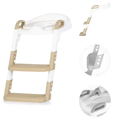 Immagine prodotto di Chipolino Sedile WC per bambini Kiddy, regolabile in altezza, con maniglie e gradini, beige
