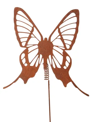Produktbild von Schmetterling mit Wackelfedern - Gartendekoration aus Patina Metall