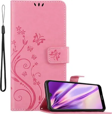 Obrázok produktu pre Cadorabo kryt pre Huawei Y6 PRO 2019 ochranný kryt v ružovej farbe ochranný kryt kryt mobilného telefónu obal kvety kvetinový obal