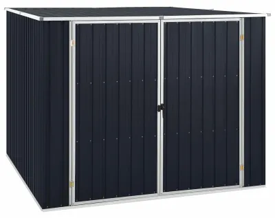 Productafbeelding van Tuinschuur Tuinhuis - Antraciet - 195 x 198 x 159 cm - Verzinkt Staal - Waterdicht