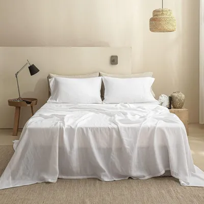 Produktbild von 100% Leinen Bettlaken für Doppelbett, besonders weich