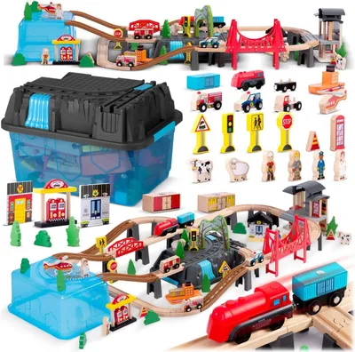 Produktbild von Dřevěné vláčkodráhy 100 ks RK-879 Ricokids