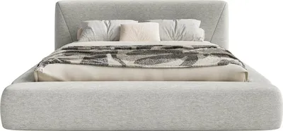 Produktbild von FEDVE Polsterbett Vemmo aus Chenille-Stoff 160x200 cm, Grau