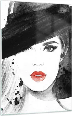 Produktbild von Bilder auf glas - Einteilig - Frau Gesicht Lippen - 70x100cm - Glasbilder - Wandbilder - Bilder - zum Aufhängen bereit - Wanddekoration aus Glas - Glas Bilder - Wandbild auf Glas - GPA70x100-3916
