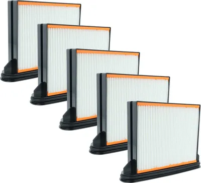 Produktbild von vhbw 5x Flachfaltenfilter F8 kompatibel mit Hitachi Hikoki RP500YDH, RP250YDH Industriestaubsauger Staubsauger