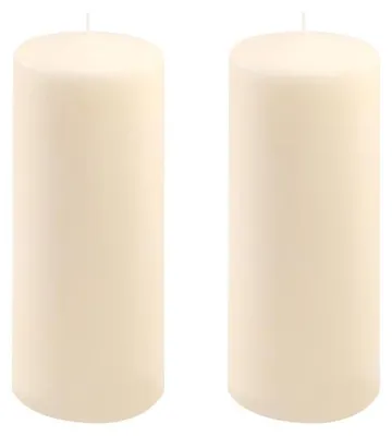 Obrázek produktu pro Krémové parafínové svíčky 25 cm, 180 h, 2 ks