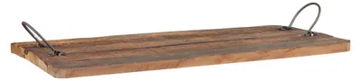 Produktbild von Chic Antique Tablett GRIMAUD mit Henkel 30x59 cm Holz Griffe aus Metall