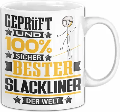 Produktbild von Slackliner Geschenk Lustiger Spruch für Slackliner Geschenkidee Bester Slackliner Der Welt (Weiß)