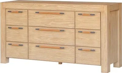 Produktbild von Zeitgenössische Kommode aus Massivholz, 9 Schubladen