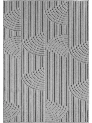 Produktbild von Kurzflor Teppich Einfarbig Wohnzimmer Schlafzimmer Kinderzimmer Silber 120x170 cm Rechteckig