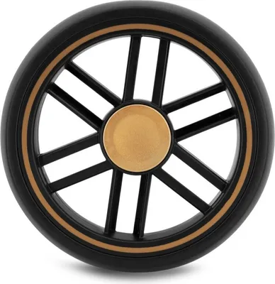 Produktbild von Hinterrad MoMi ESTELLE Kinderwagen - 6,5" EVA- Schaumstoff - Schwarz/Gold