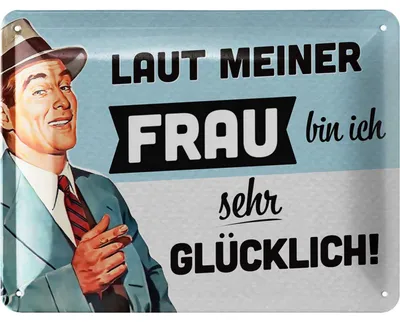 Produktbild von LANOLU retro Blechschilder Sprüche lustig, witziges Geschenk für Mann, vintage Metallschilder mit Sprüchen, Deko Küche 15x20cm